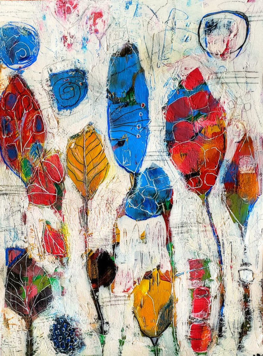 Abstract - Acrylic- Party Leaves - Harmony Thiessen