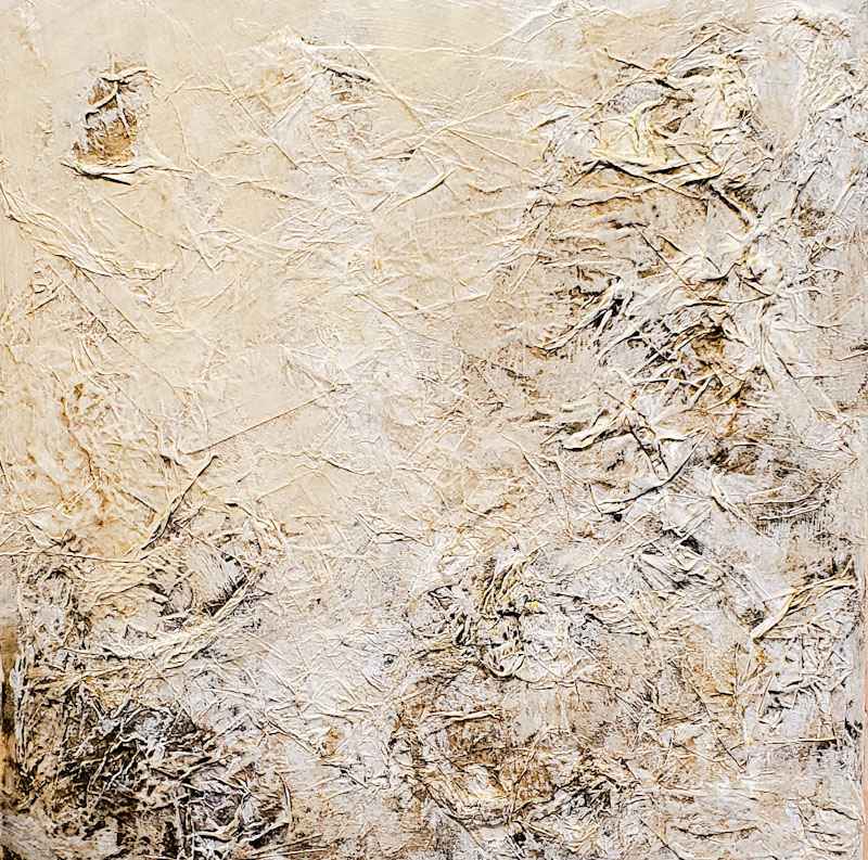 Abstract Texture Painting - Neutral - Golden Finish - Harmony Thiessen